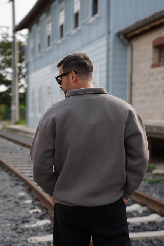 SweatFüme 3 İplik Oversize Polo yaka PLZ