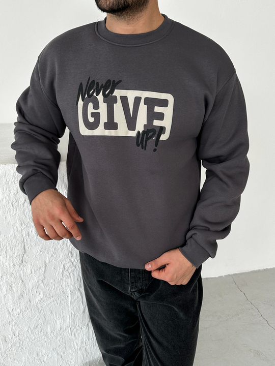 SweatFüme Never Baskılı Sweat M8403