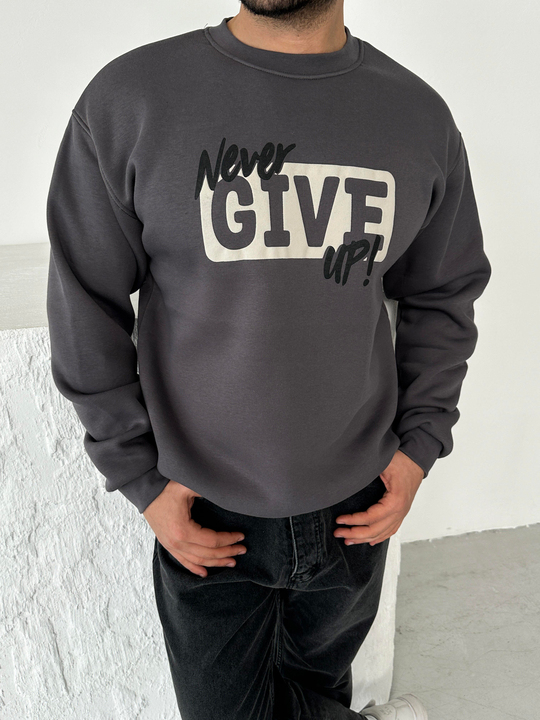 SweatFüme Never Baskılı Sweat M8403