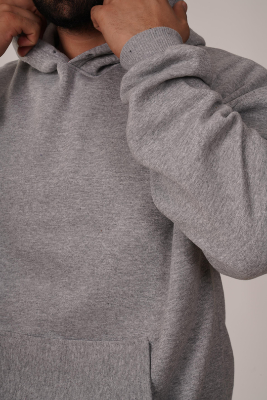 SweatGri 3 İplik Kapşonlu Hoodie ZB