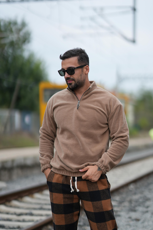 SweatKREM yarım fermuarlı polar SC