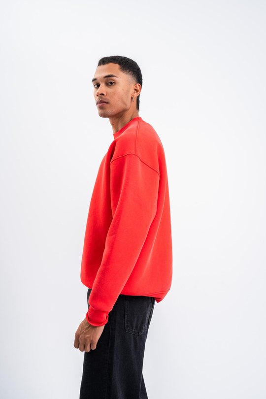 SweatNarçiçeği 3 İplik Oversize Yıkamalı Bisiklet Yaka Sweatshirt PLZ