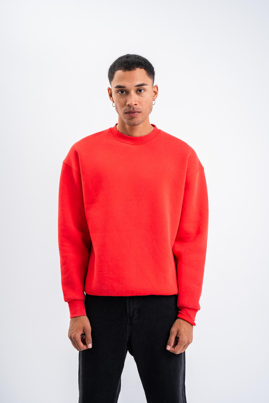 SweatNarçiçeği 3 İplik Oversize Yıkamalı Bisiklet Yaka Sweatshirt PLZ