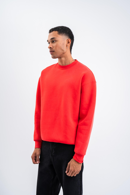 SweatNarçiçeği 3 İplik Oversize Yıkamalı Bisiklet Yaka Sweatshirt PLZ