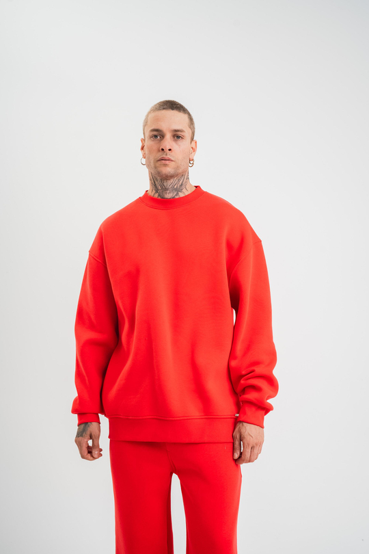 SweatNarçiçeği Düz 3 İplik Bisiklet Yaka Sweatshirt PLZ