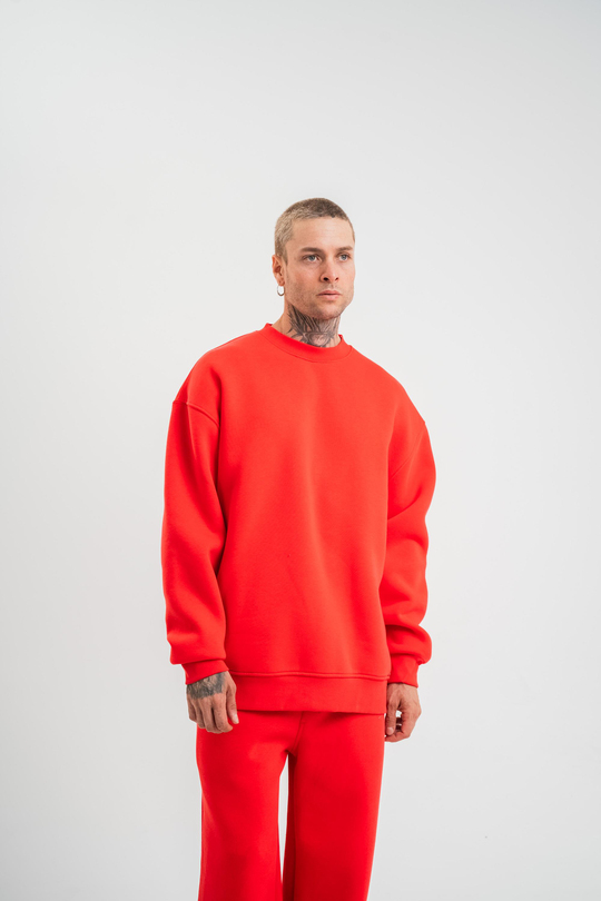 SweatNarçiçeği Düz 3 İplik Bisiklet Yaka Sweatshirt PLZ
