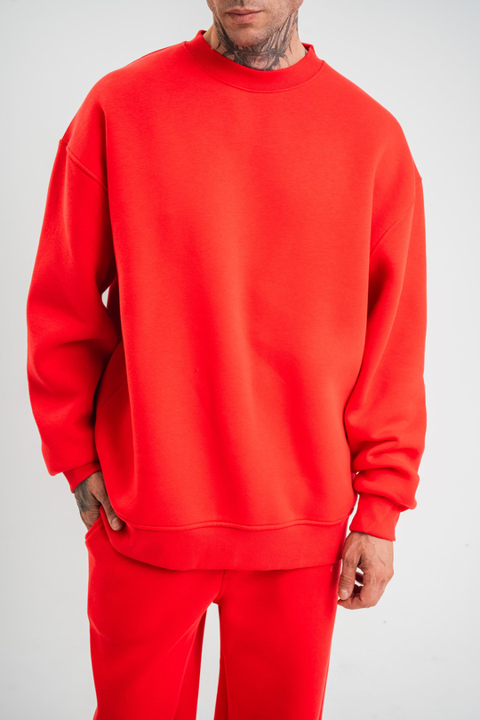 SweatNarçiçeği Düz 3 İplik Bisiklet Yaka Sweatshirt PLZ