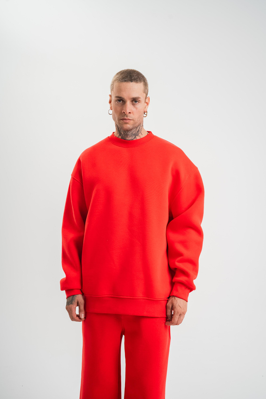 SweatNarçiçeği Düz 3 İplik Bisiklet Yaka Sweatshirt PLZ