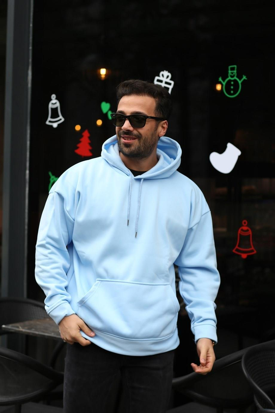 SWEATSHİRTBebemavi 3 İplik Oversize Kapşonlu Hoodie GK799
