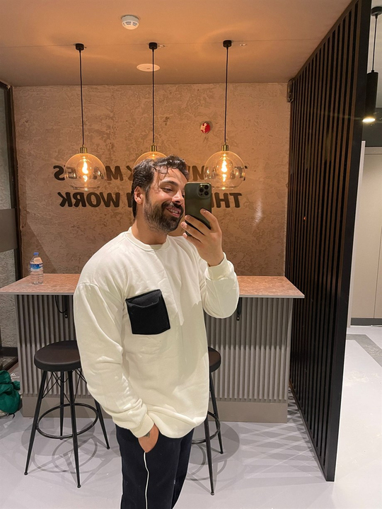 SWEATSHİRTBeyaz 3 İplik Göğüs Kapaklı Cepli Sweatshirt TB