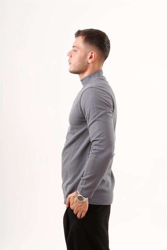 SWEATSHİRTFüme BUTTERFLY Nakışlı Yarım Boğazlı 3 İplik Şardonlu Sweatshirt MSS