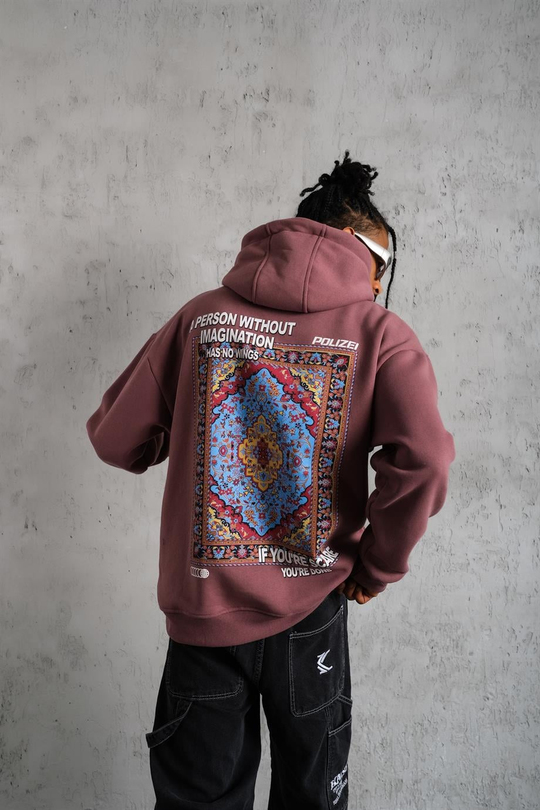 SWEATSHİRTGülkurusu IF YOU SCAR Baskılı 3 İplik Kapşonlu Oversize Sweatshirt