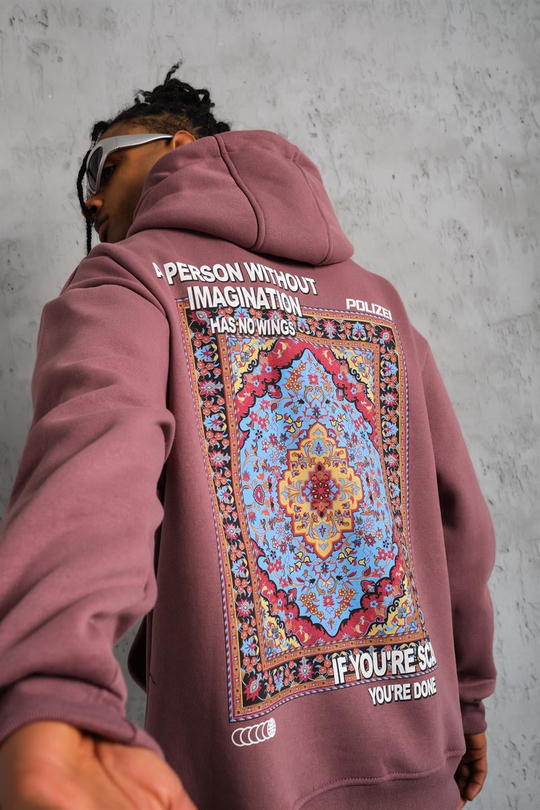 SWEATSHİRTGülkurusu IF YOU SCAR Baskılı 3 İplik Kapşonlu Oversize Sweatshirt
