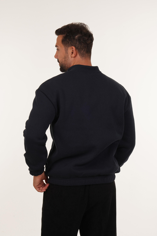 SWEATSHİRTLacivert 3 iplik yarım fermuarlı sweatshirt SC