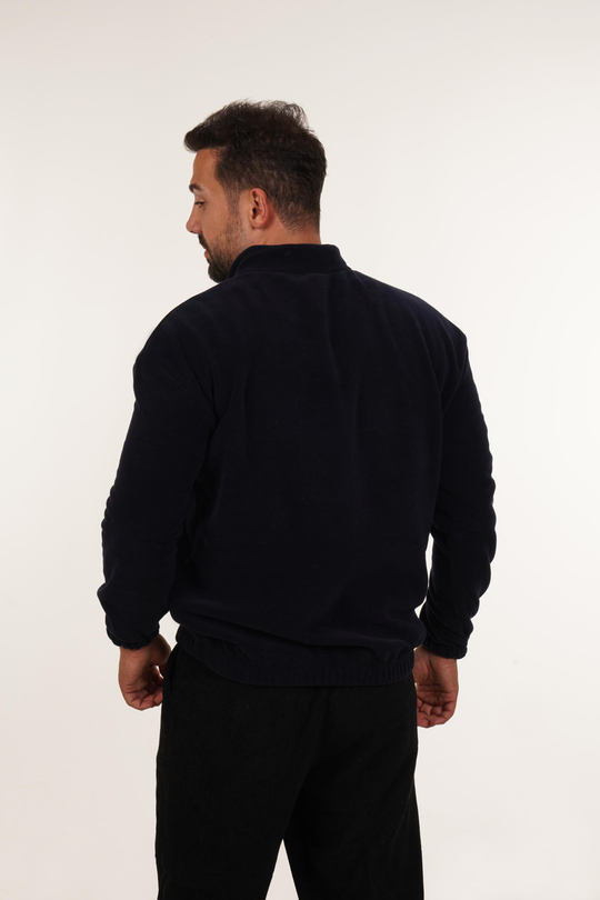 SWEATSHİRTLacivert yarım fermuarlı polar SC