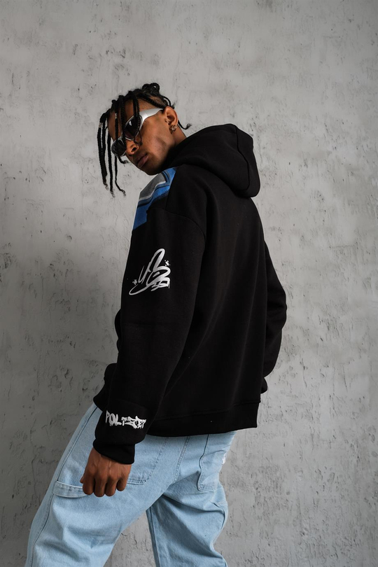 SWEATSHİRTSiyah UFO361 Baskılı 3 İplik Oversize Sweatshirt  PlZ