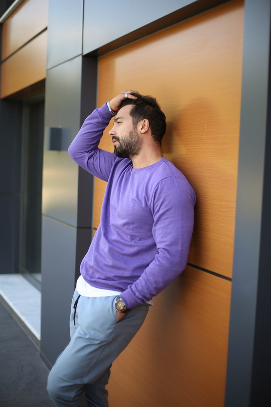 SWEATSHİRTUnisex 2 İplik Lila Sweatshirt 