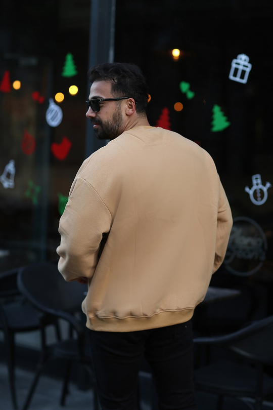 SWEATSHİRTYüksek Kalite 3 İplik Taba Göğüs LeaderShip Baskılı Bisiklet Yaka Sweatshirt VMS