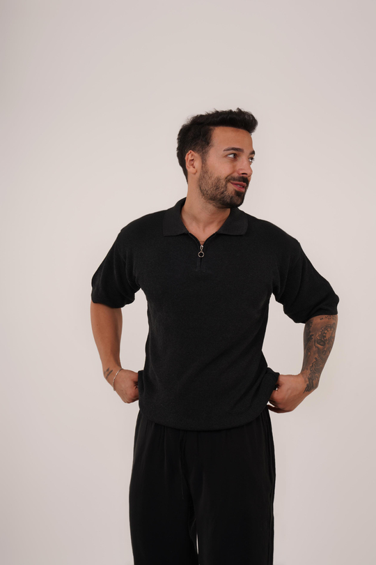 T-SHİRTAntrasit Selanik Polo Yaka Fermuarlı TK 1021