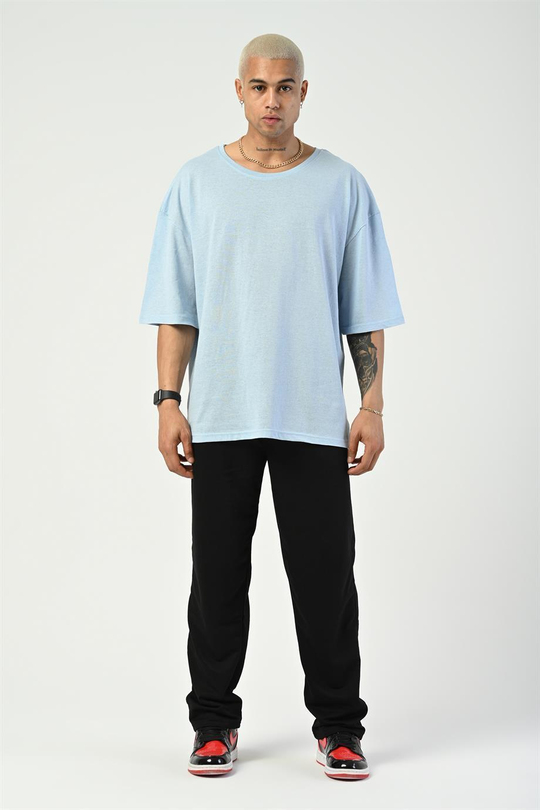 T-SHİRTBebemavi Düz Suprem Oversize T-SHIRT SC