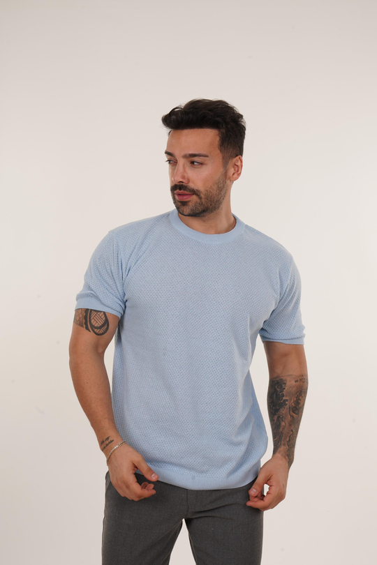 T-SHİRTBebemavi Nopen Desen Triko TB