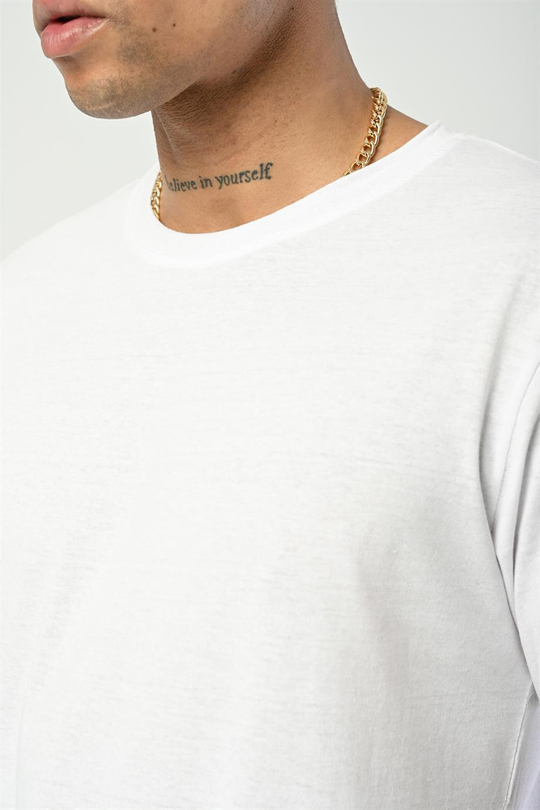 T-SHİRTBeyaz Düz Suprem Basic T-SHIRT SC