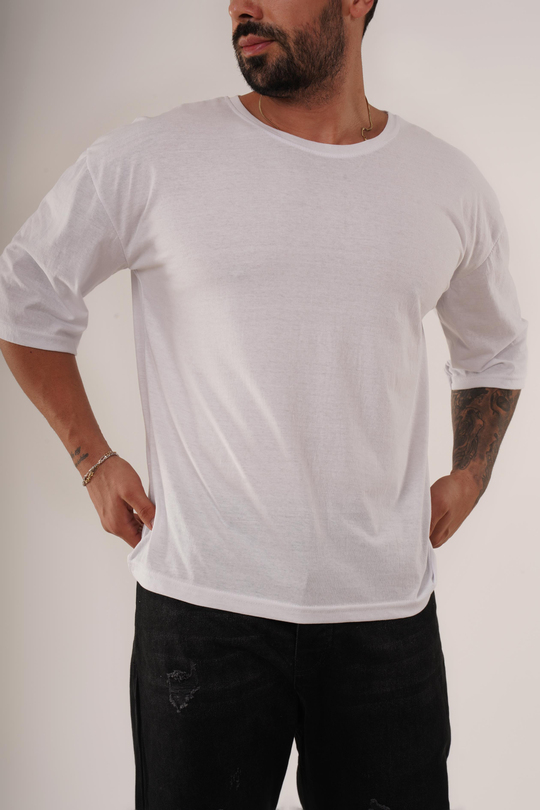 T-SHİRTBeyaz Düz Suprem Oversize SC