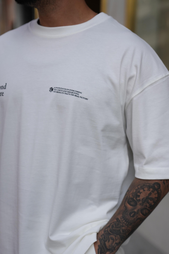 T-SHİRTBeyaz Smoking Kills Sırt Baskılı Oversize T-Shirt MHL
