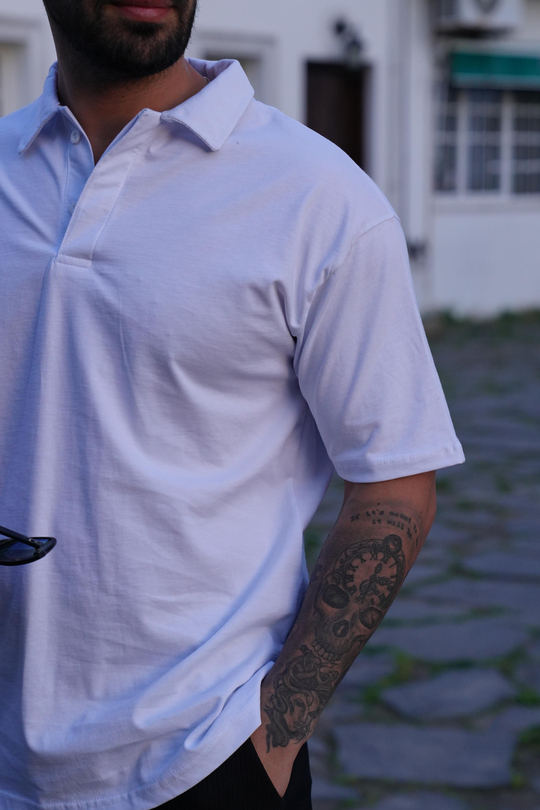 T-SHİRTBeyaz Suprem Gizli Patlı T-Shirt SNZ 3905