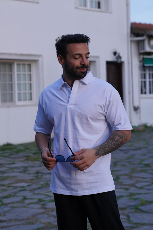 T-SHİRTBeyaz Suprem Gizli Patlı T-Shirt SNZ 3905