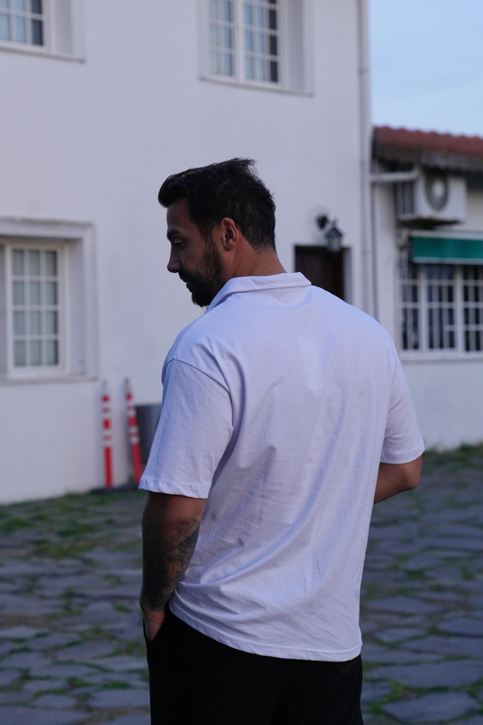 T-SHİRTBeyaz Suprem Gizli Patlı T-Shirt SNZ 3905