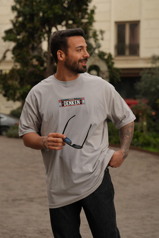 T-SHİRTBoyamagri Denken Sırt Baskılı Oversize T-Shirt JC