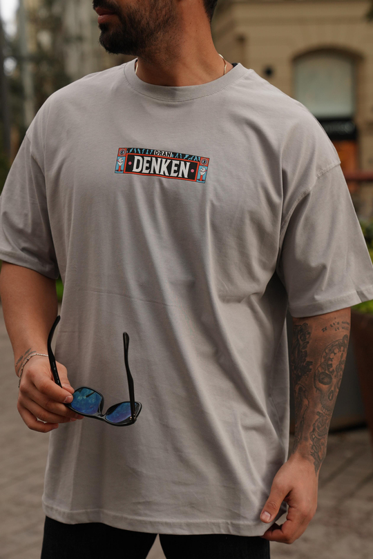 T-SHİRTBoyamagri Denken Sırt Baskılı Oversize T-Shirt JC