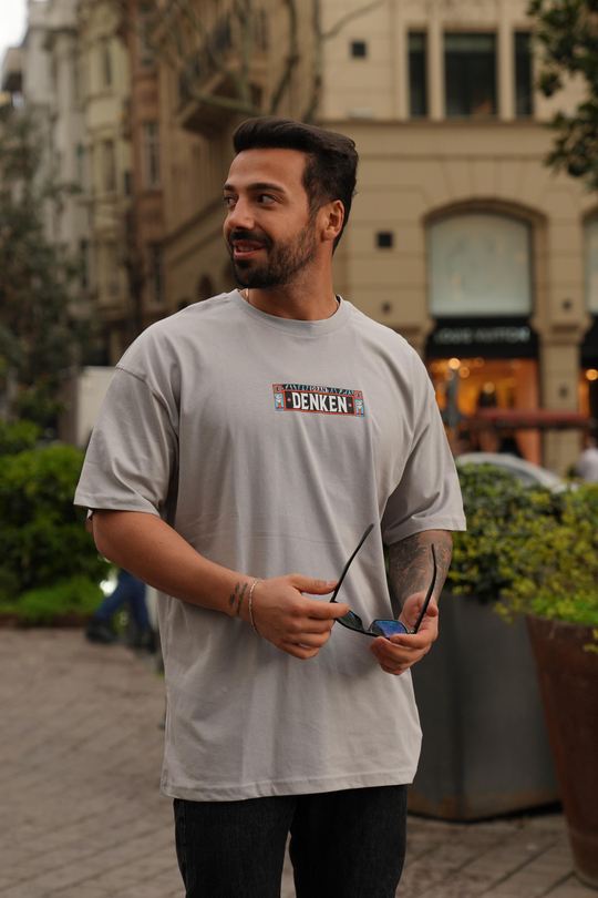 T-SHİRTBoyamagri Denken Sırt Baskılı Oversize T-Shirt JC