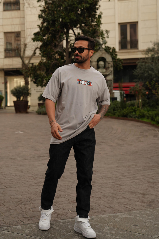 T-SHİRTBoyamagri Denken Sırt Baskılı Oversize T-Shirt JC