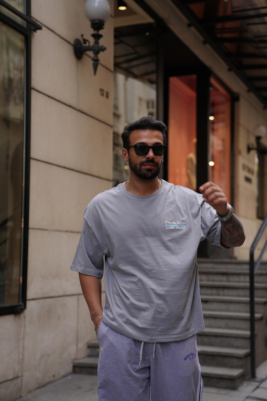 T-SHİRTBoyamagri Think Less Oversize T-Shirt VMS 30202