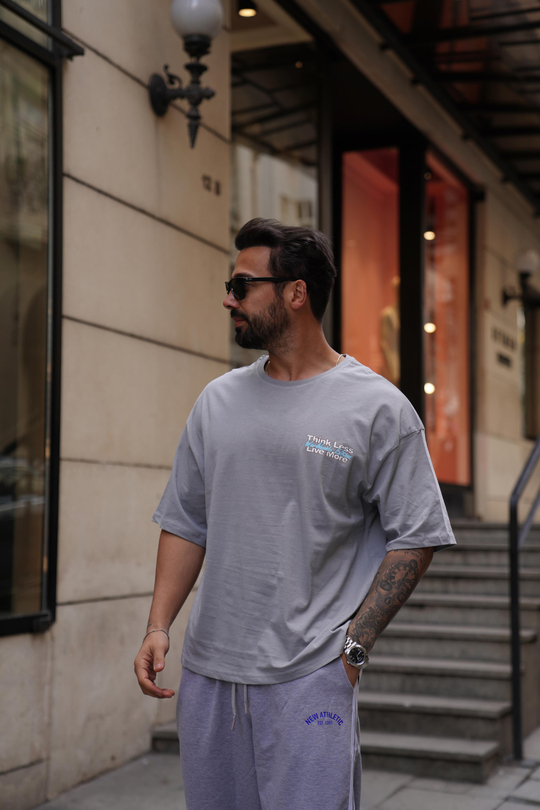 T-SHİRTBoyamagri Think Less Oversize T-Shirt VMS 30202