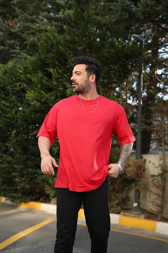 T-shirtErkek Kırmızı Oversize Tshirt