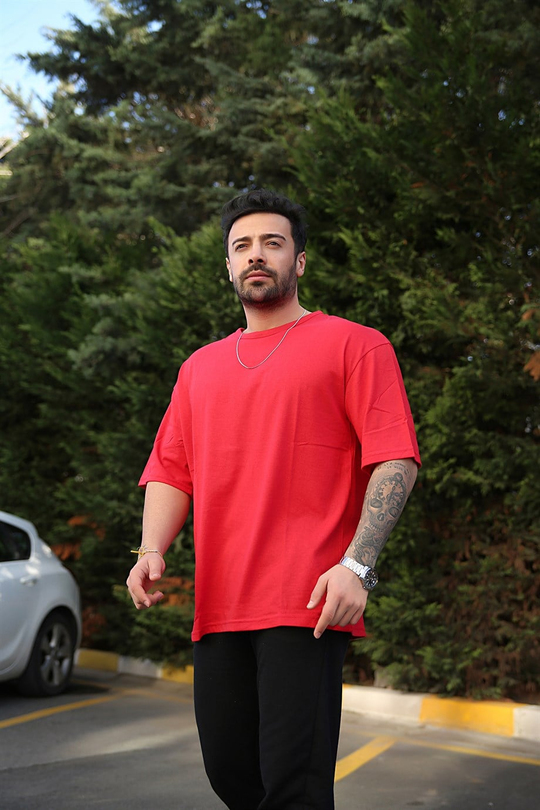 T-shirtErkek Kırmızı Oversize Tshirt