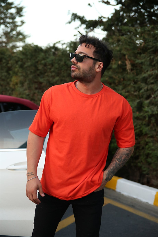 T-shirtErkek Turuncu Oversize Tshirt