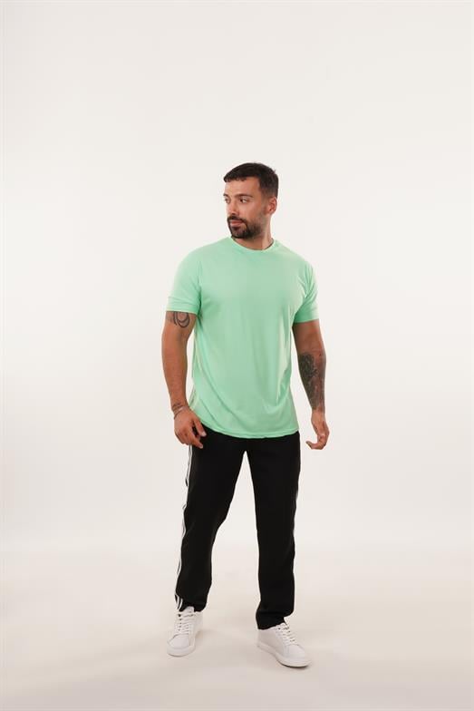 T-SHİRTFosforyeşil Slim Fit Basic T-SHİRT TB