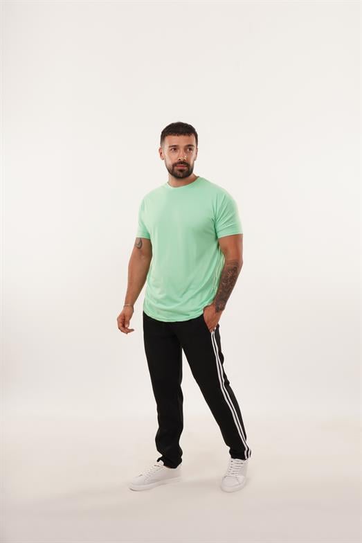 T-SHİRTFosforyeşil Slim Fit Basic T-SHİRT TB