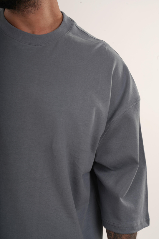 T-SHİRTFüme Ekstra Bol Kalıp %100 Pamuk Oversize T-Shirt VMS 40790