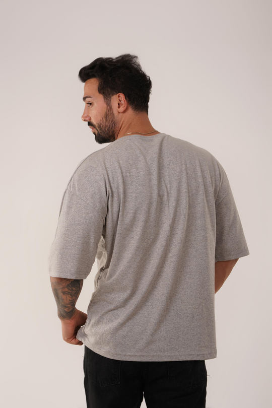 T-SHİRTGri Düz Suprem Oversize SC