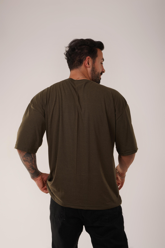 T-SHİRTHaki Düz Suprem Oversize SC