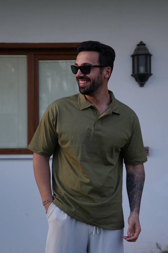 T-SHİRTHaki Suprem Gizli Patlı T-Shirt SNZ 3905