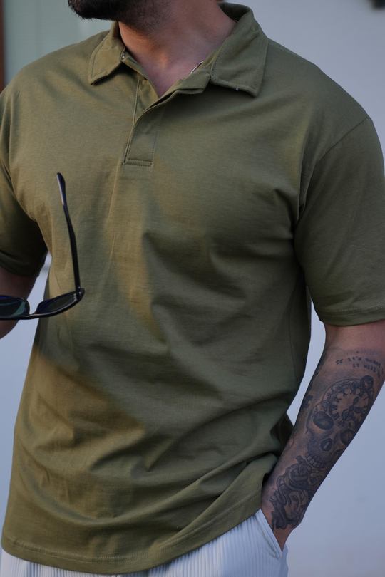 T-SHİRTHaki Suprem Gizli Patlı T-Shirt SNZ 3905