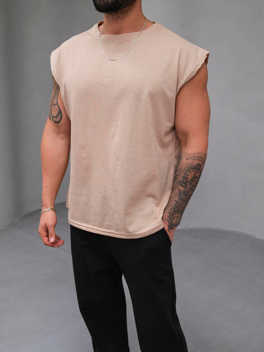 T-SHİRTKrem Suprem Oversize Atlet BS