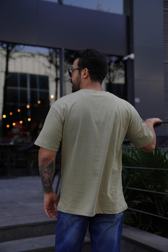 T-SHİRTKüf Compak Düz Oversize T-Shirt SNZ