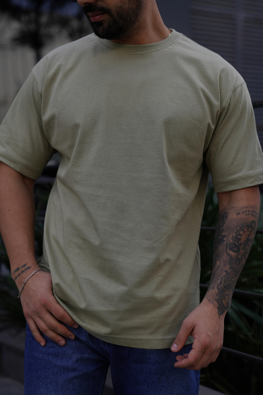 T-SHİRTKüf Compak Düz Oversize T-Shirt SNZ